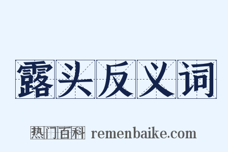 露头反义词是什么意思的图片